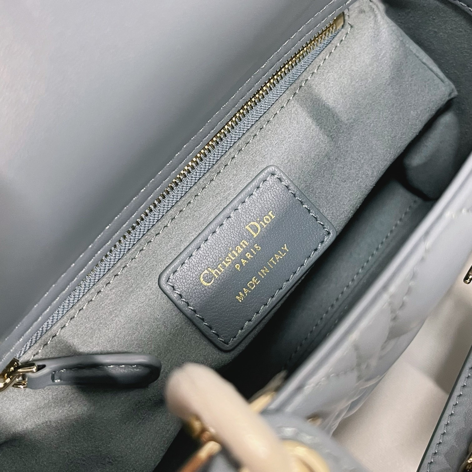 Small Lady Dior My ABCDior Bag Cloud Blue 8 x 6.5 x 3 inches - Image 9