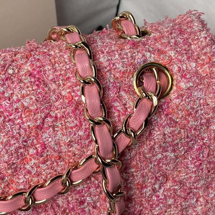CHANEL CLASSIC 11.12 HANDBAG Tweed Gold-Tone Metal 6 * 9.9 * 2.5 in - Image 5