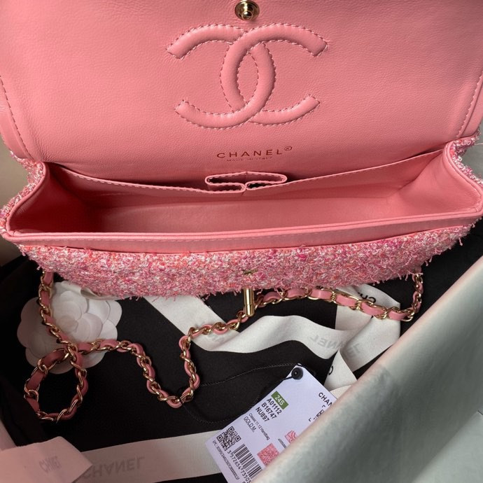 CHANEL CLASSIC 11.12 HANDBAG Tweed Gold-Tone Metal 6 * 9.9 * 2.5 in - Image 6