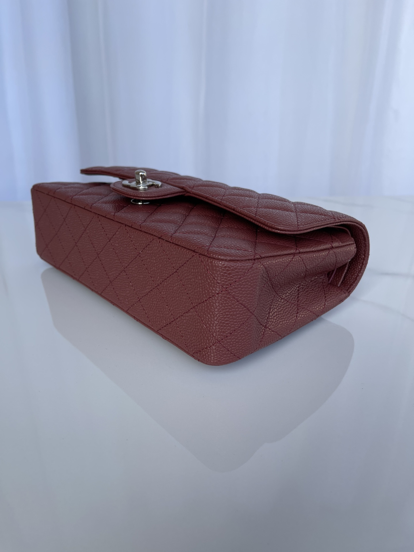 CHANEL CLASSIC HANDBAG Silver-Tone Metal 6 × 9.9 × 2.5 in - Image 8