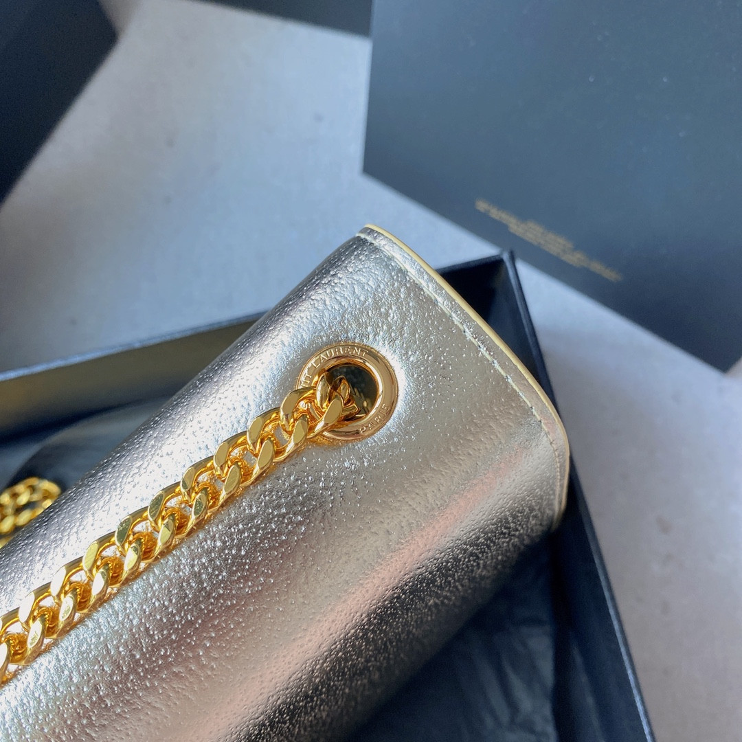 YSL KATE SMALL IN METALLIC LEATHER 20x12x5cm - Image 4