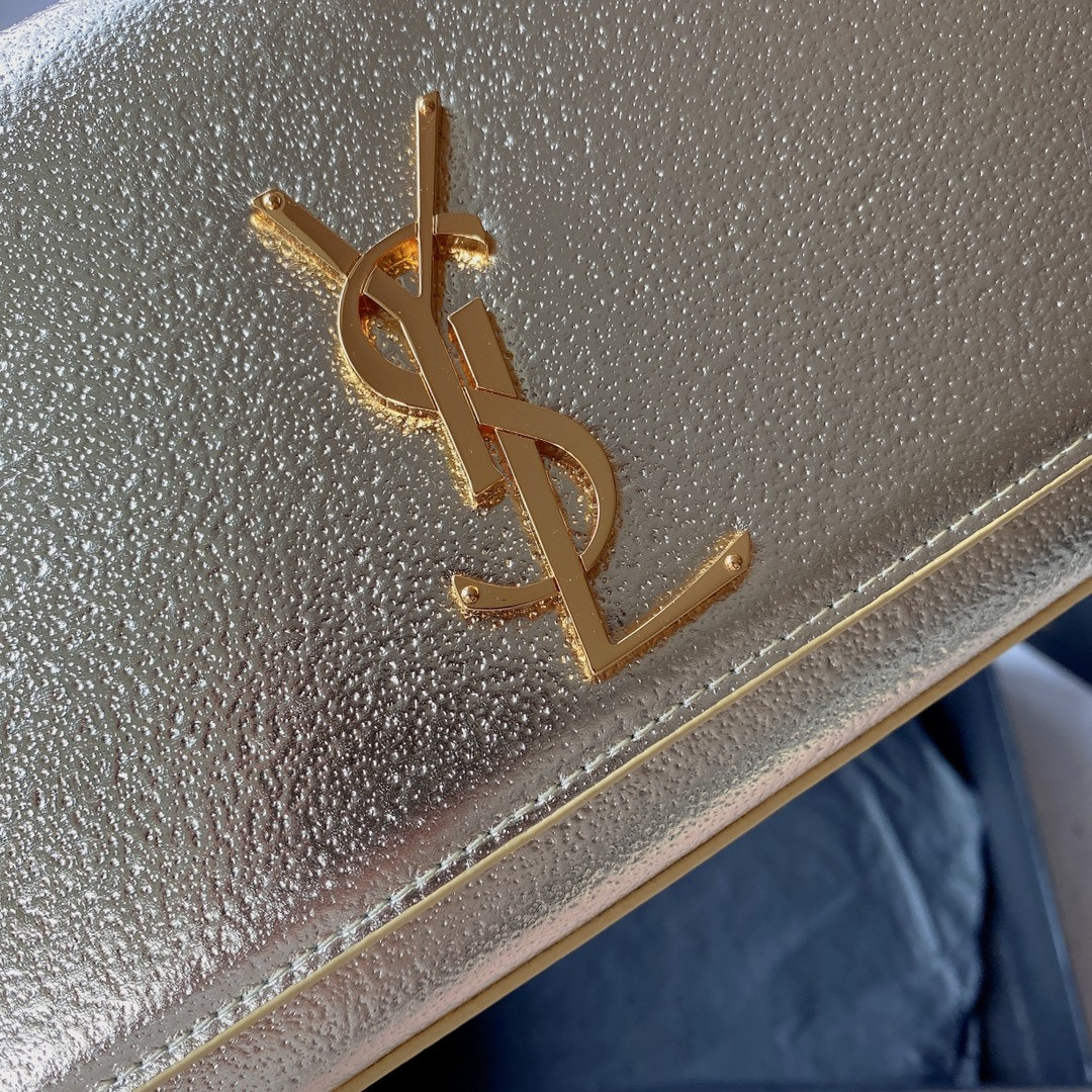 YSL KATE SMALL IN METALLIC LEATHER 20x12x5cm - Image 5