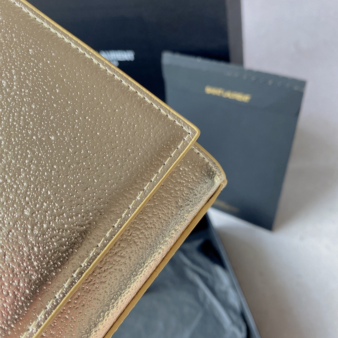 YSL KATE SMALL IN METALLIC LEATHER 20x12x5cm - Image 6