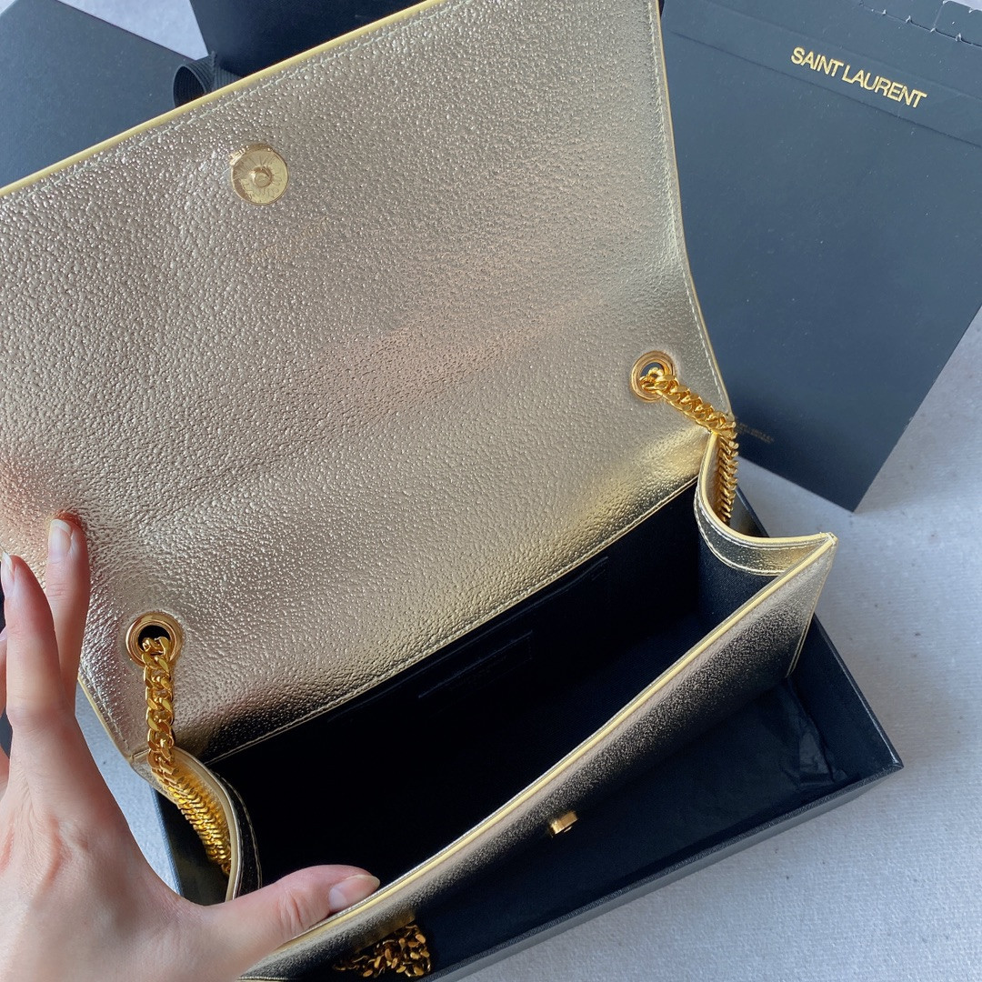 YSL KATE SMALL IN METALLIC LEATHER 20x12x5cm - Image 7