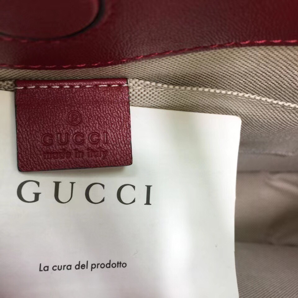 Gucci GG Unisex Gucci 1955Horsebit Large Tote Bag-Red 35x27x12cm - Image 9