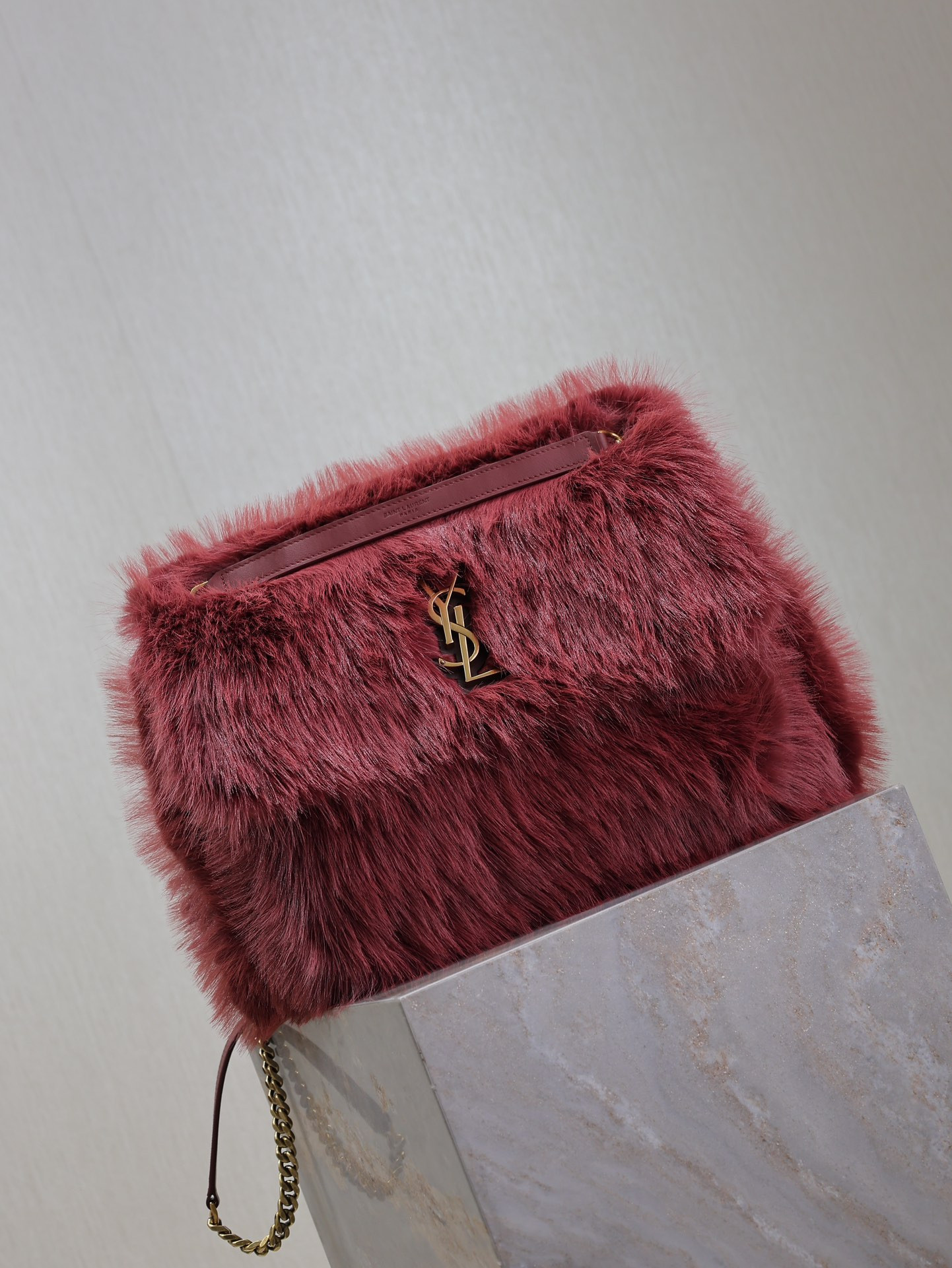 YSL NIKI LARGE IN SHEARLING 32x23x9cm - Image 3