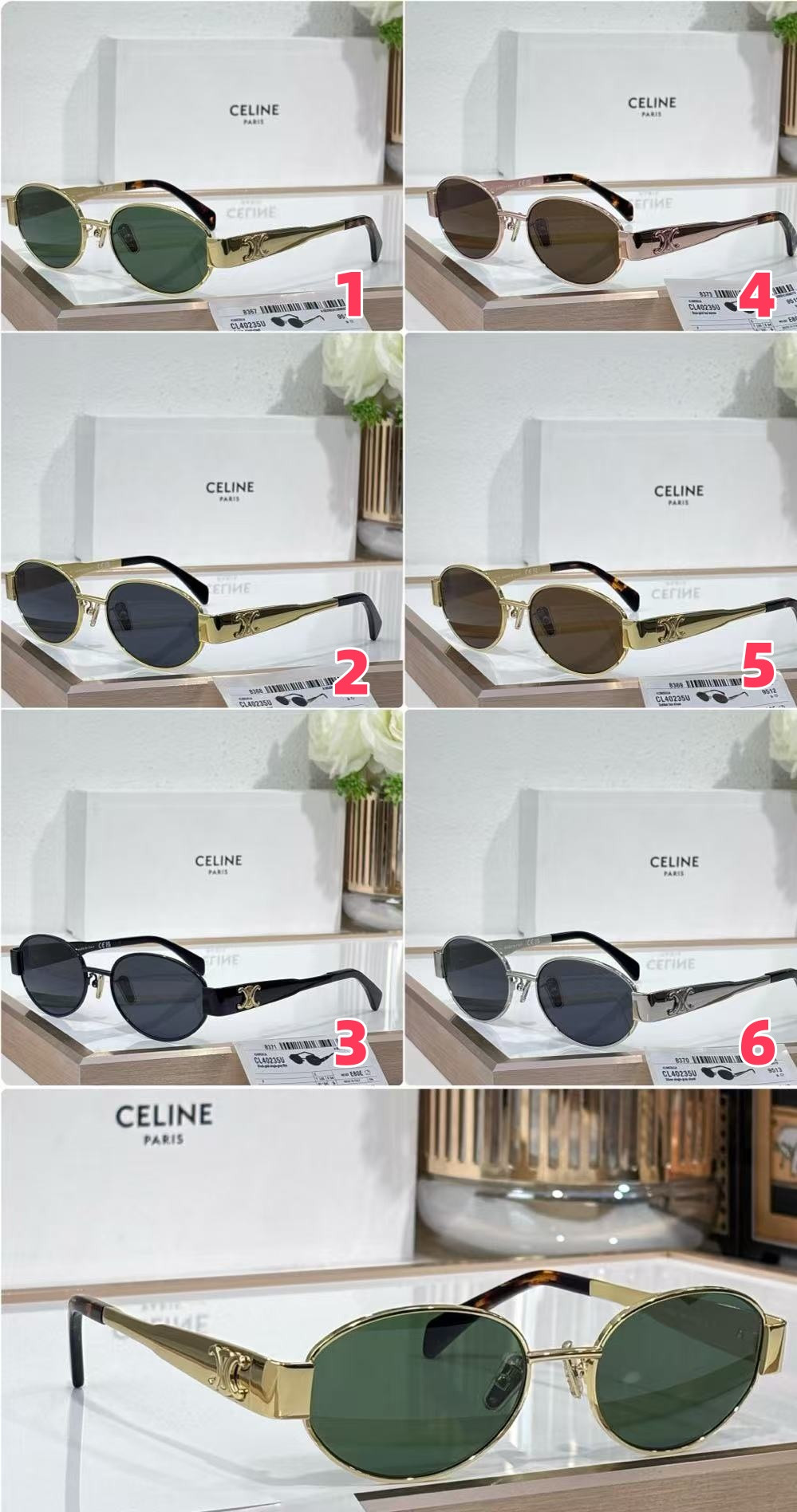 Celine Glasses CL40235U 54-18-135 - Image 2