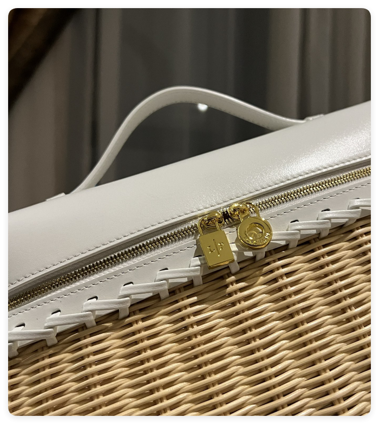 Loro Piana Extra Pocket L27 Wicker Bag FAN4043 (27*16*10cm) - Image 7