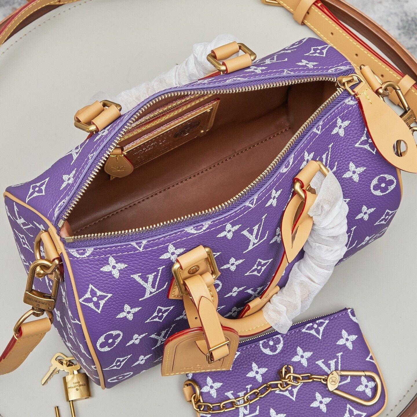 LV Speedy P9 Bandoulière M11562 25 25x15x15cm - Image 6