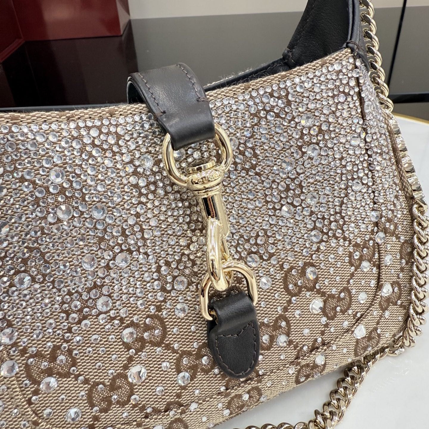 Gucci Jackie Notte Mini Crystal Handbag 19.5x18x3.5cm - Image 6