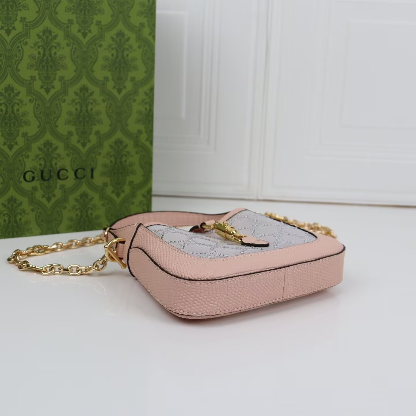 Gucci Jackie 1961 mini crystal GG lizard bag 19x13x3cm - Image 6