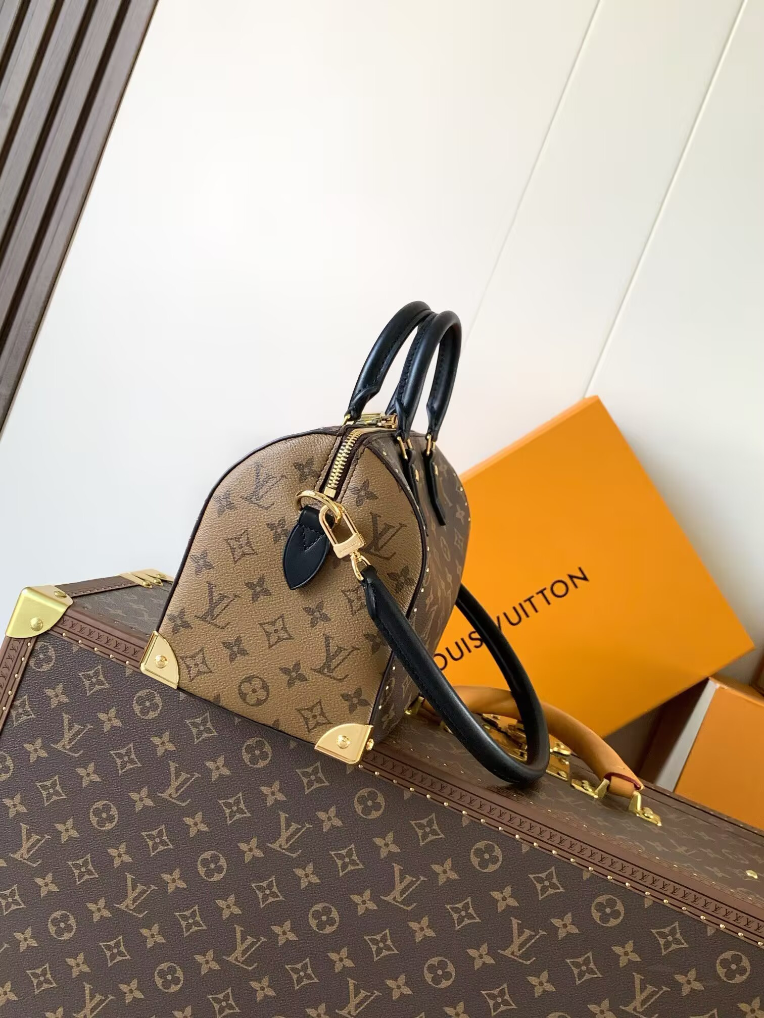 LV Speedy Trunk 25 Monogram M26181 (27*20*15cm) - Image 4