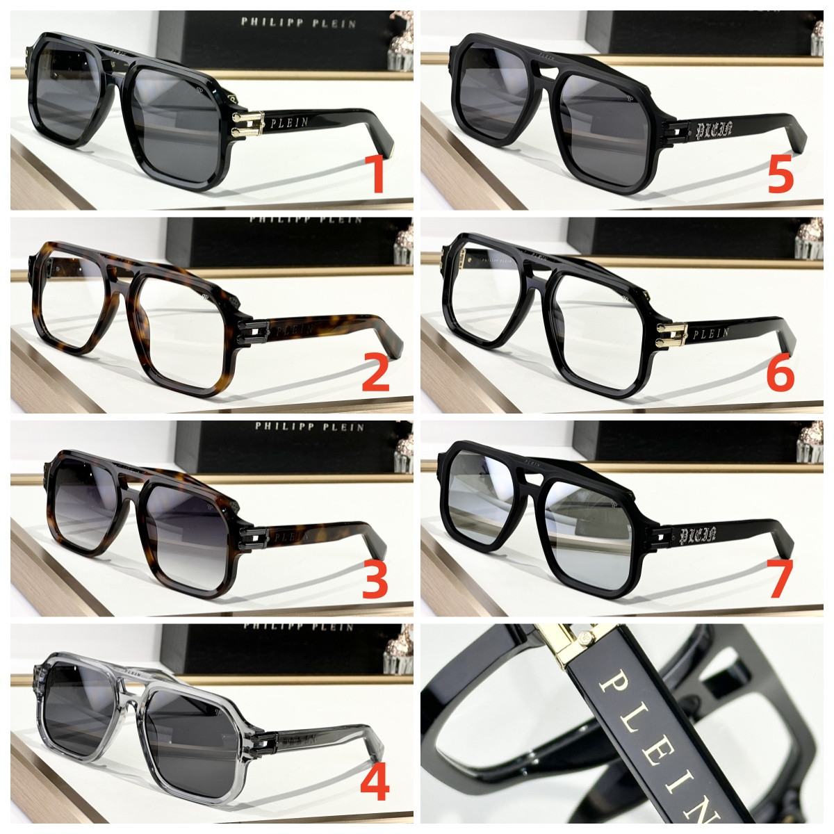 Philipp Plein Glasses Spp138 57-22-145 - Image 2