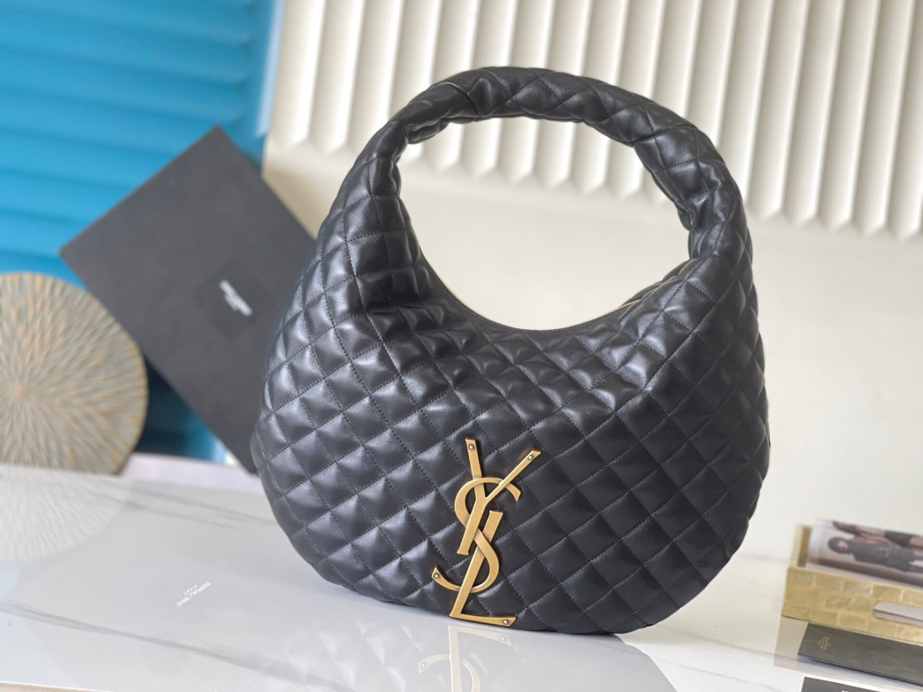 YSL ICARINO IN QUILTED NAPPA 47x35x15cm - Image 2