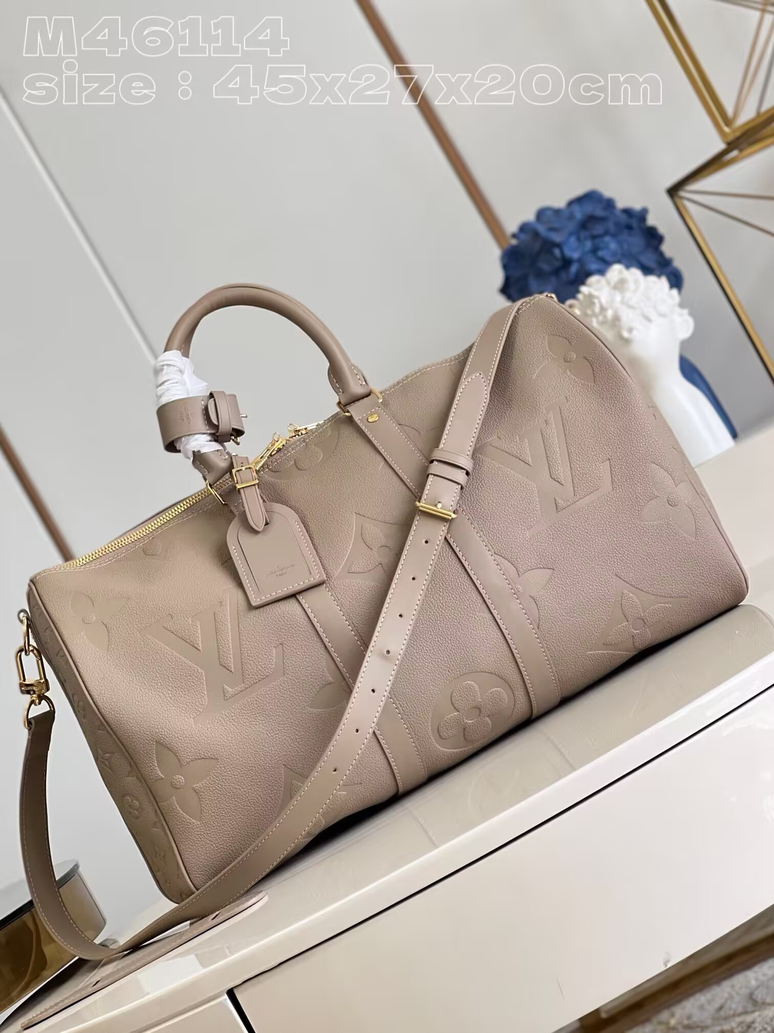 LV KEEPALL Bandoulière 45 Travel Bag M46114 27x20x45cm - Image 2