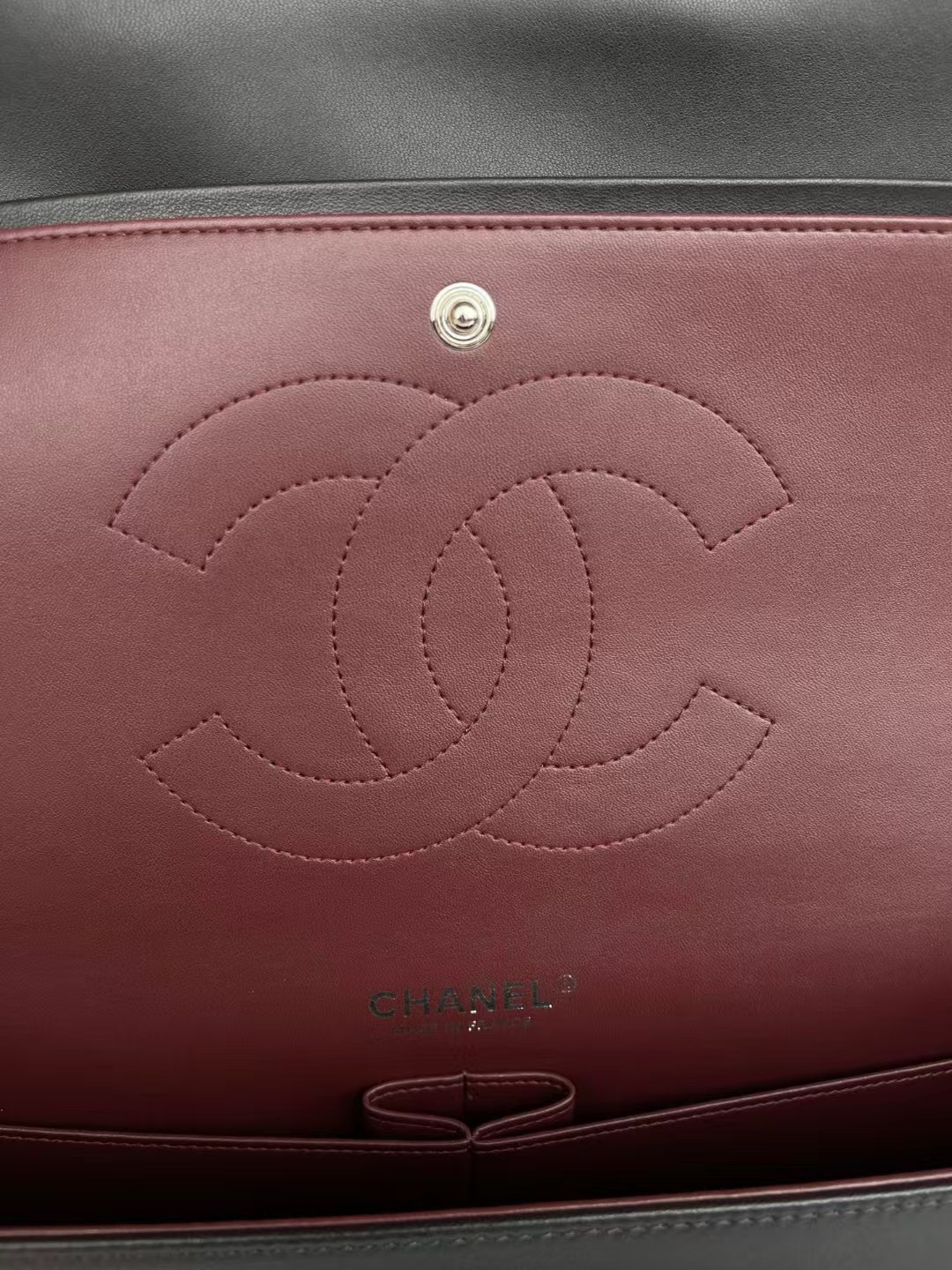 Chanel Classic Flap Jumbo 30cm CF shiny black 19.5×30×10cm - Image 10