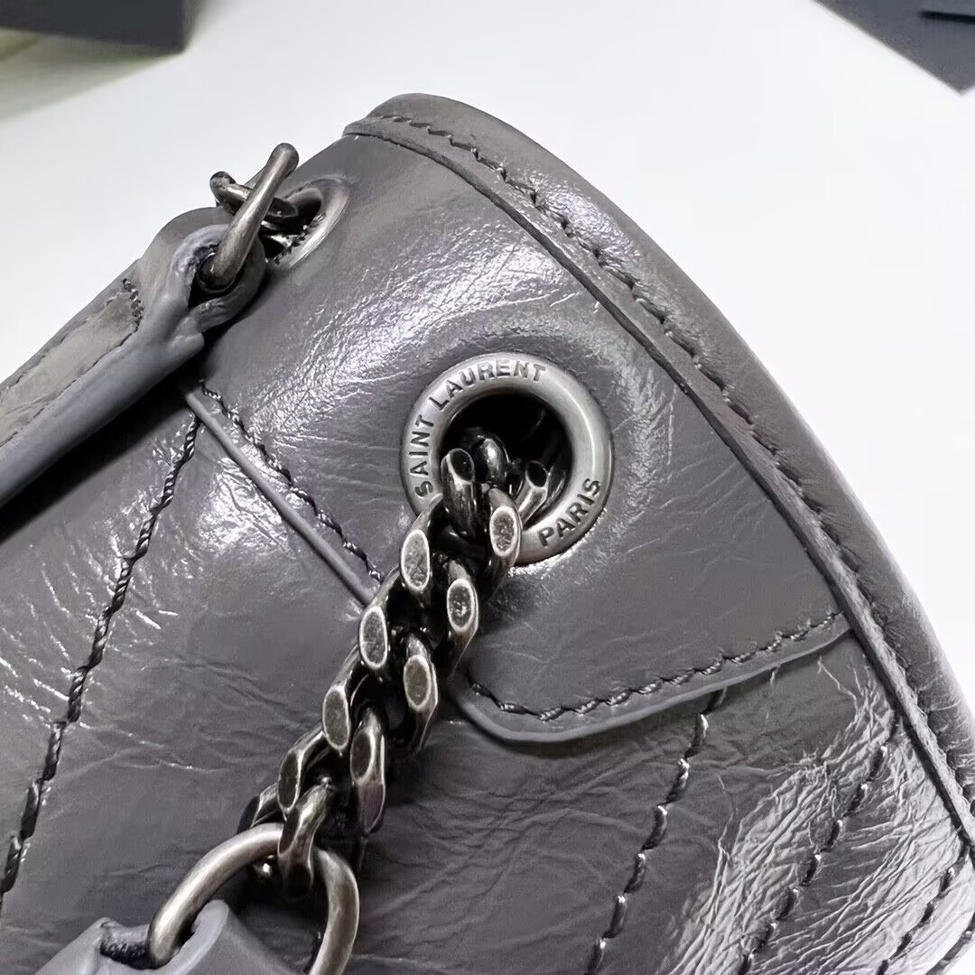 YSL NIKI BABY IN VINTAGE LEATHER 21x16x7.5cm - Image 6