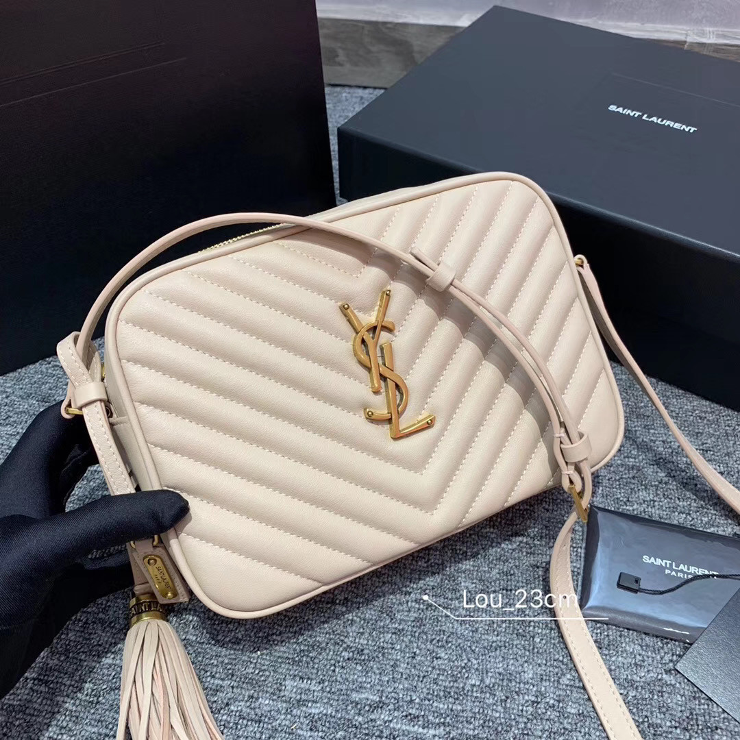 YSL LOU Camera bag in quilted leather - Handbags - YSL - Luxury Brands Bags