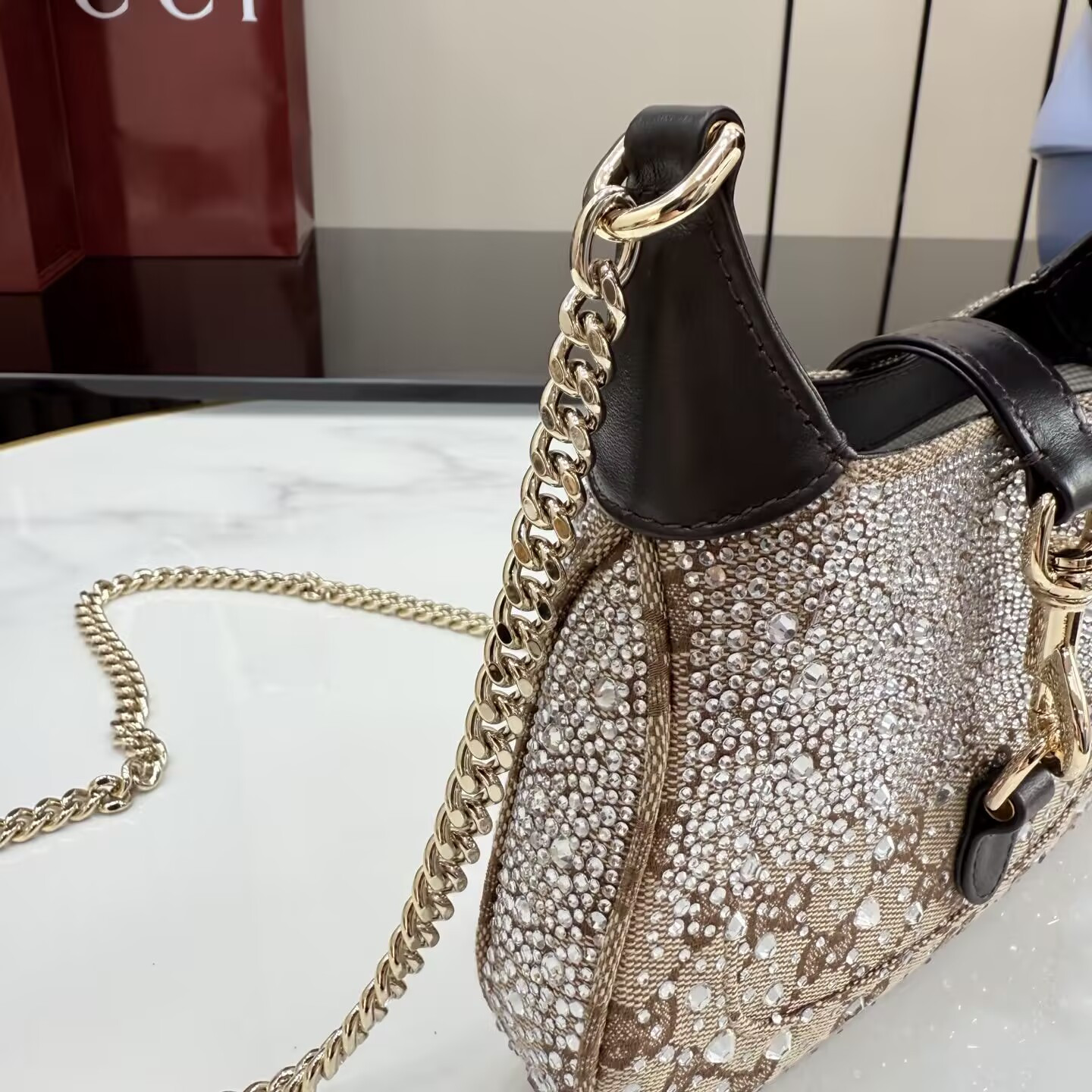 Gucci Jackie Notte Mini Crystal Handbag 19.5x18x3.5cm - Image 7