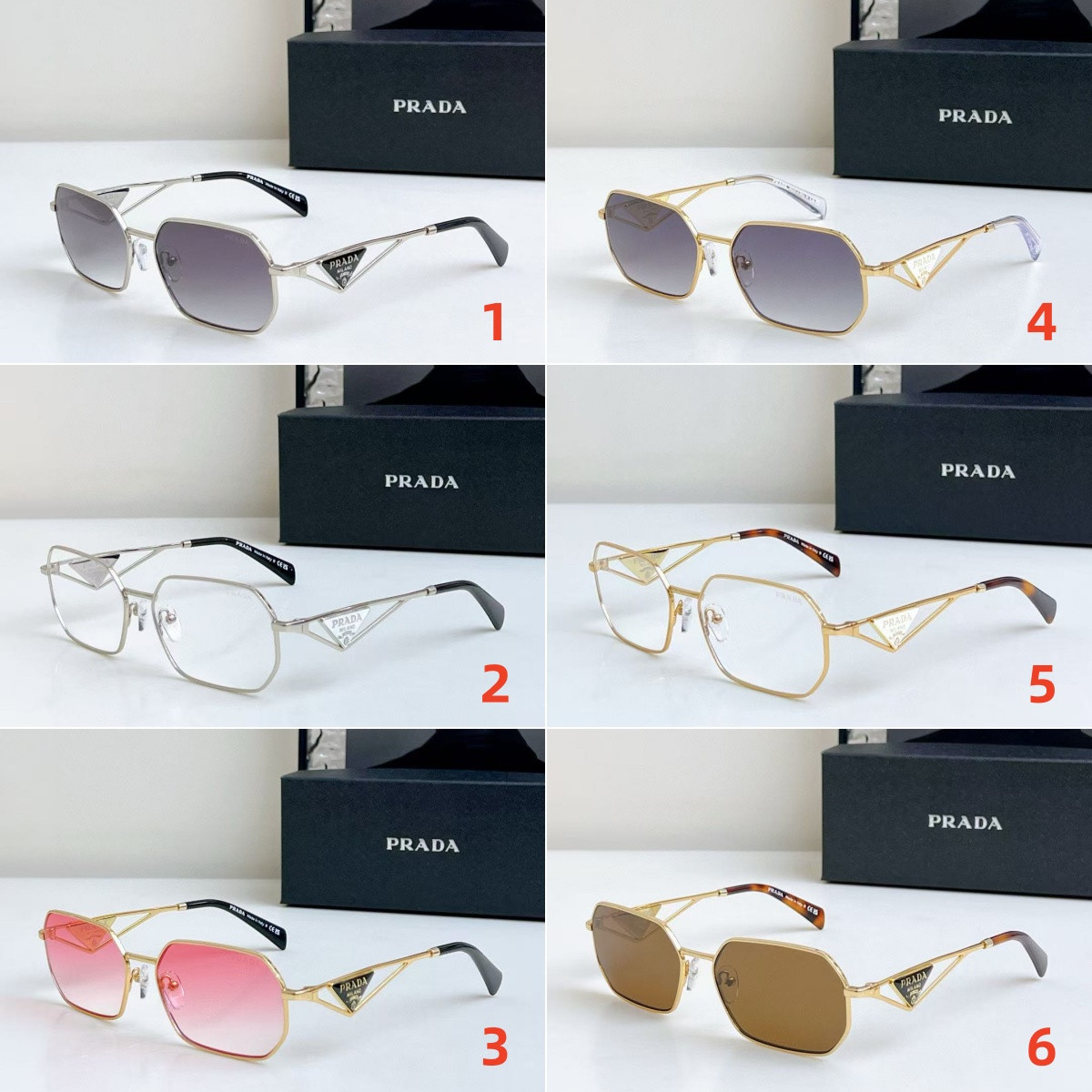 Prada Glasses SPRA51 58-17-140 - Image 2
