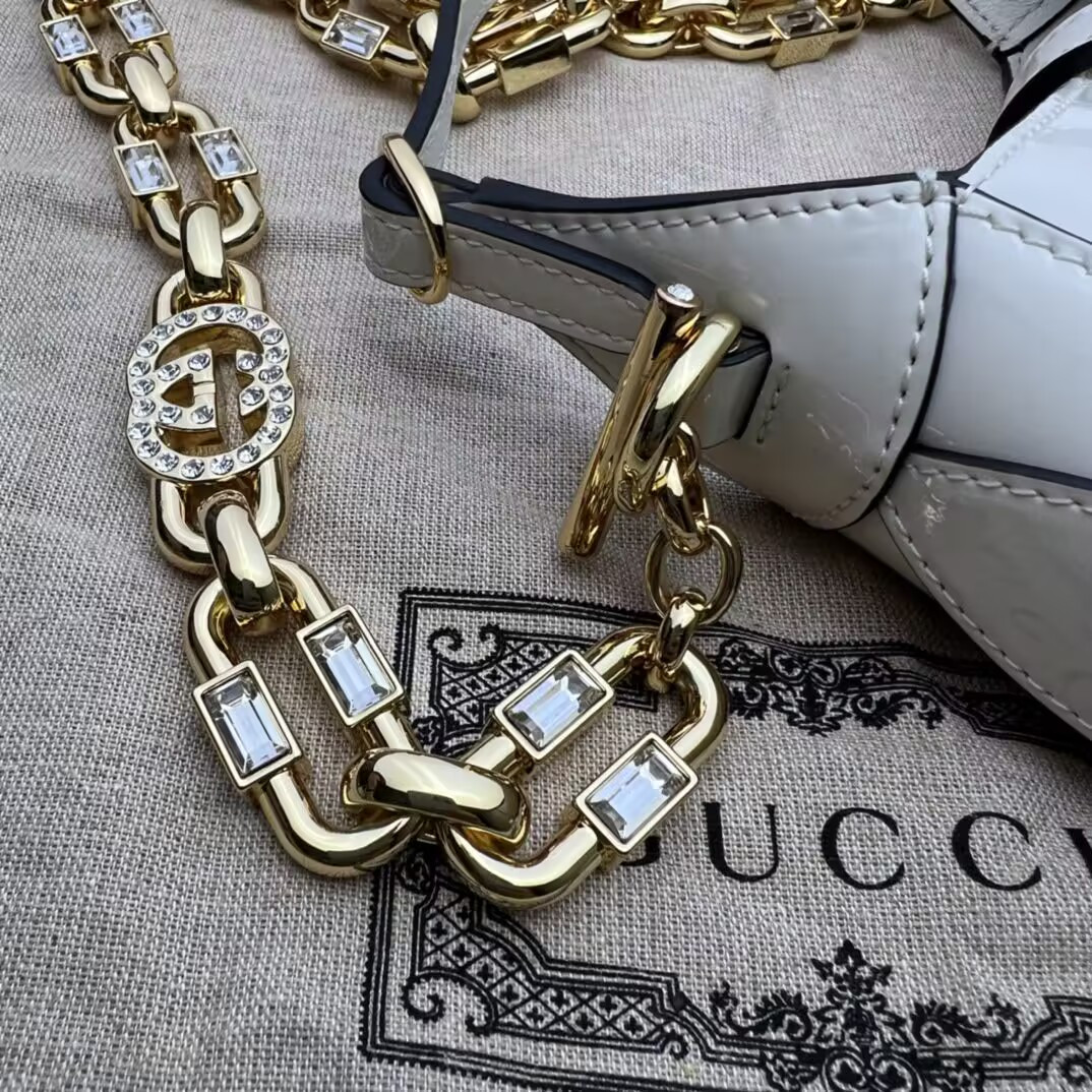 Gucci Mini Jackie 1961 Patent Leather Shoulder Bag 19x13x3cm - Image 7