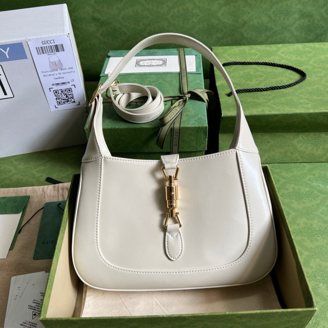 GUCCI JACKIE SMALL SHOULDER BAG Ivory 10.8 x 7.5 x 1.6 - Image 2