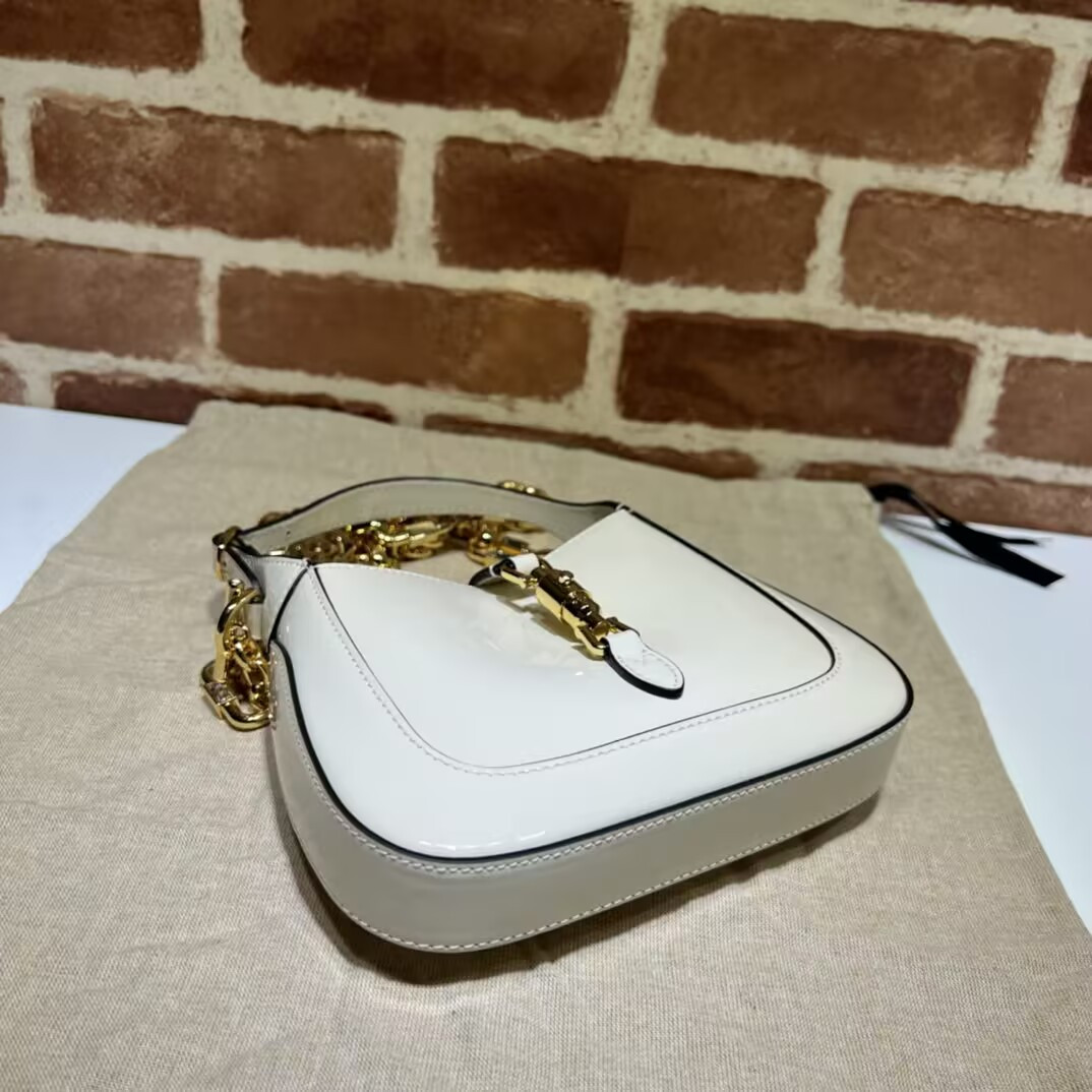 Gucci Mini Jackie 1961 Patent Leather Shoulder Bag 19x13x3cm - Image 4