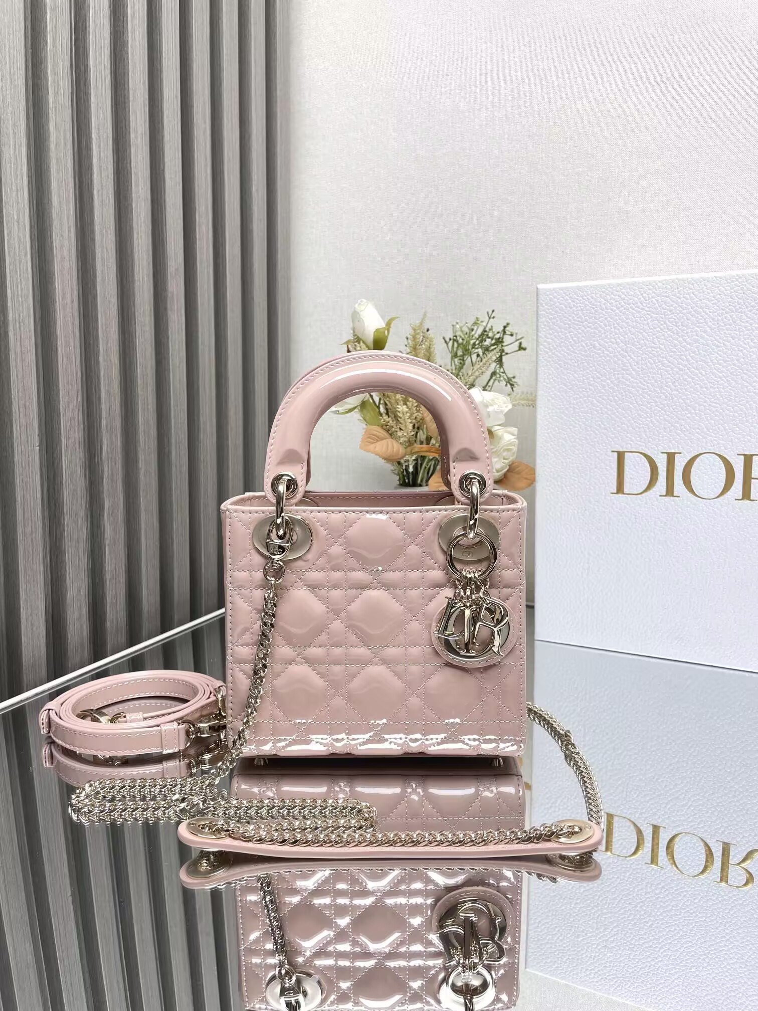 MINI LADY DIOR DIORAMOUR BAG 17x15x7cm - Image 2