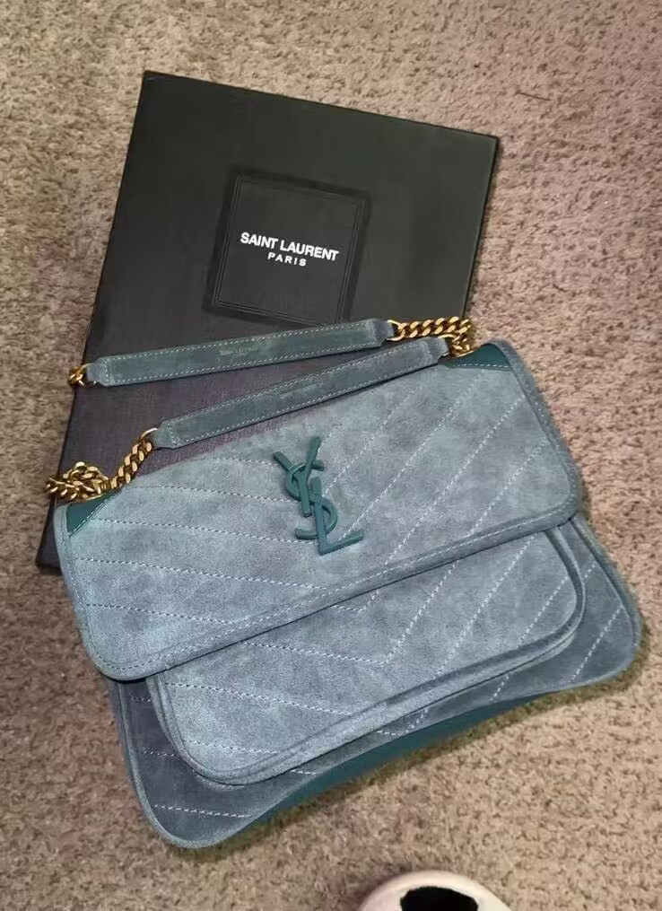 YSL NIKI MEDIUM IN SUEDE 11 X 7.8 X 3.3 INCHES - Image 2