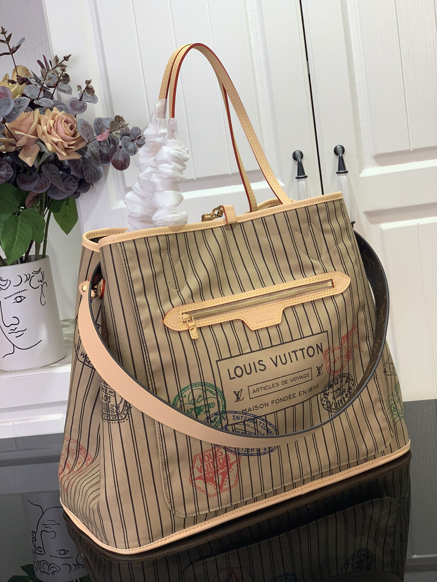 LV Neverfull Bandoulière Inside Out GM M11948 39x32x19cm - Image 3