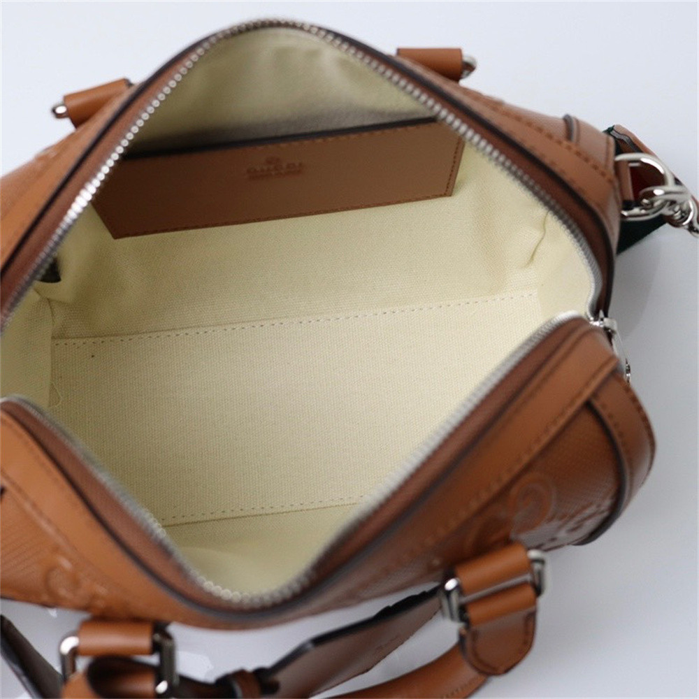 GUCCI JUMBO GG MINI DUFFLE BAG BROWN 8.6 x 5.9 x 4.9 - Image 8