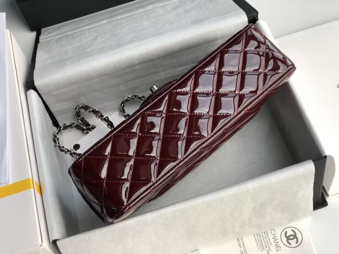 Chanel Classic Flap Bag Burgundy 25cm - Image 6