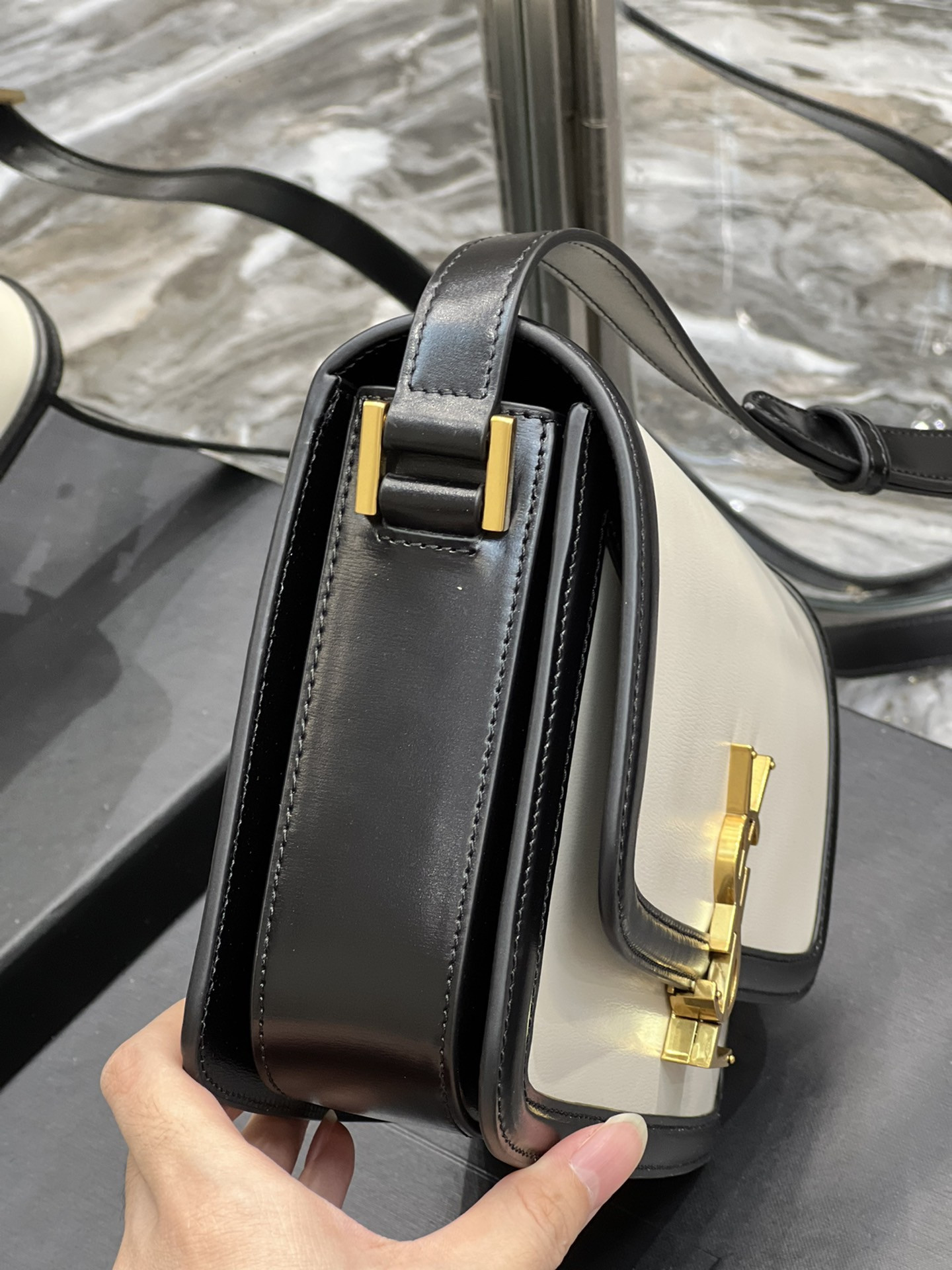 YSL SOLFERINO SMALL SATCHEL IN BOX SAINT LAURENT 19 X 13 X 5 CM - Image 5