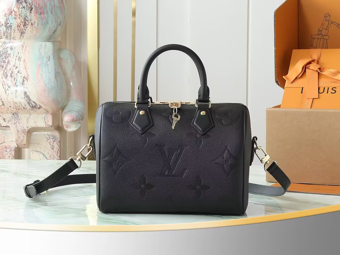 LV Speedy Bandoulière 25 M58951 25x19x15cm - Image 2