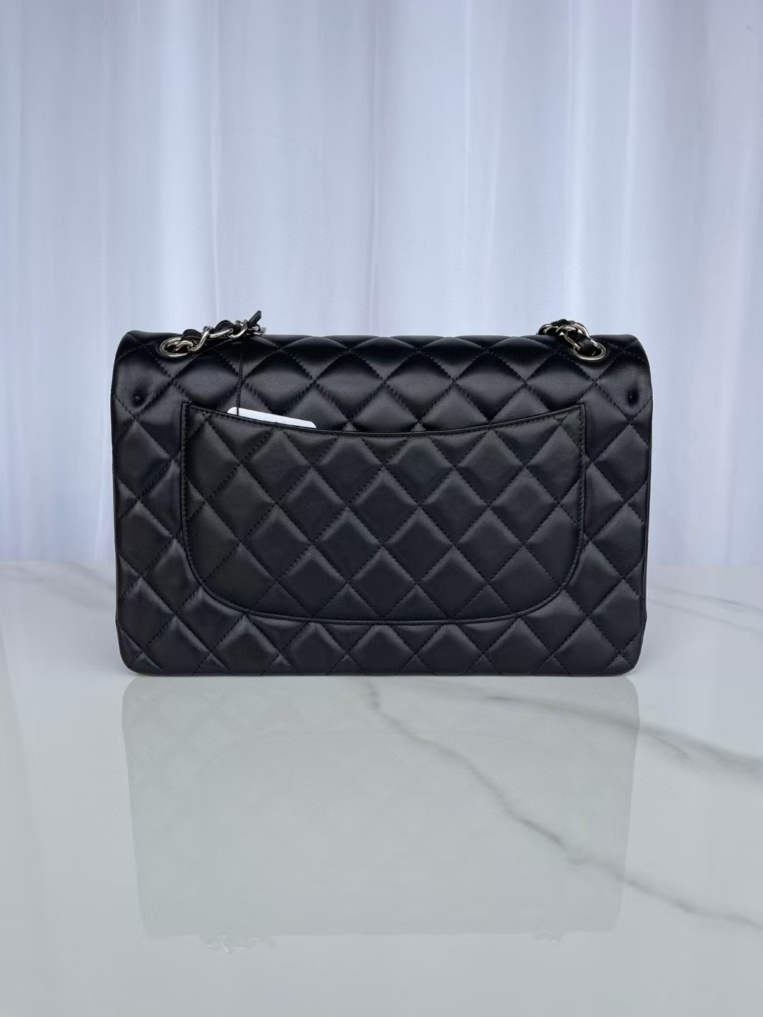 Chanel Classic Flap Jumbo 30cm CF shiny black 19.5×30×10cm - Image 3