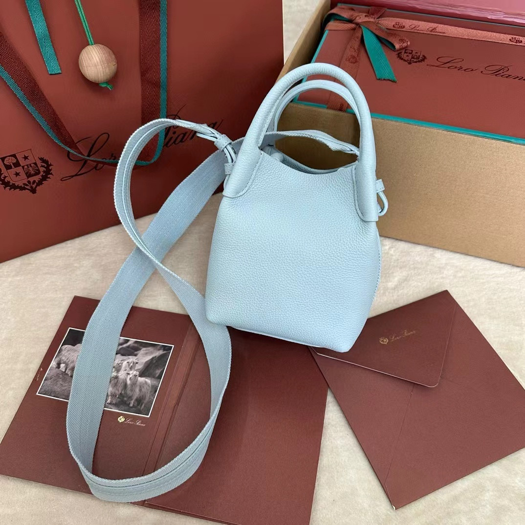 Loro Piana Small Bale Bag Grained Calfskin(21*17*17cm) - Image 3