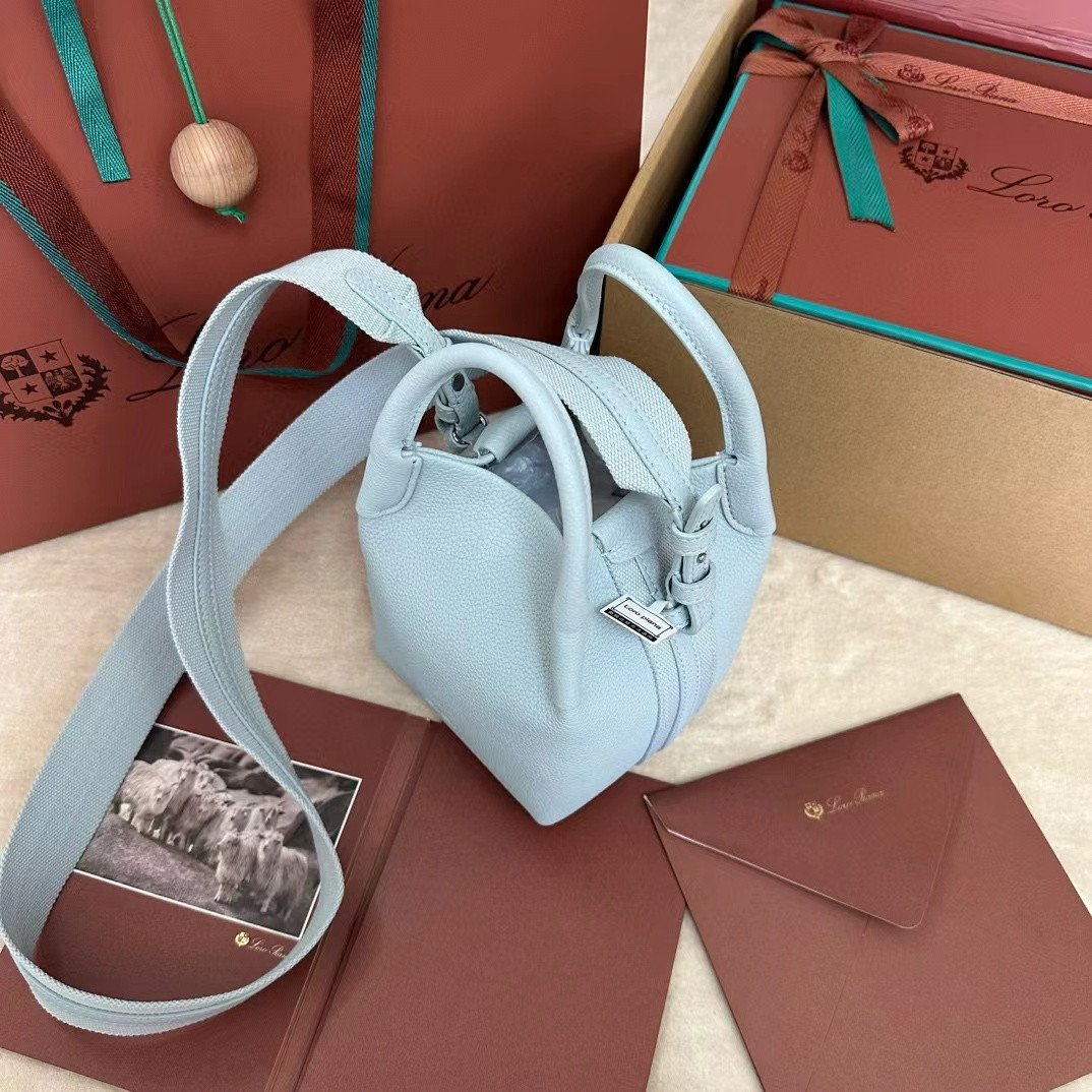Loro Piana Small Bale Bag Grained Calfskin(21*17*17cm) - Image 5