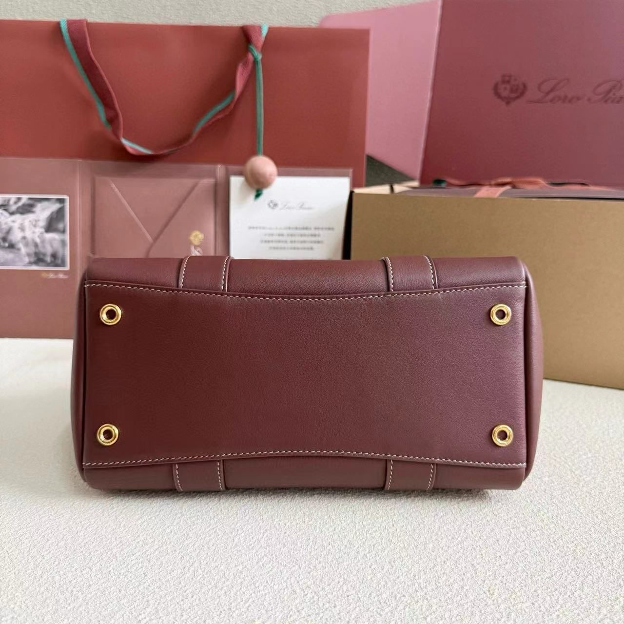 Loro Piana Loom Bag L25 Smooth Calfskin 25x18x12.5cm - Image 5