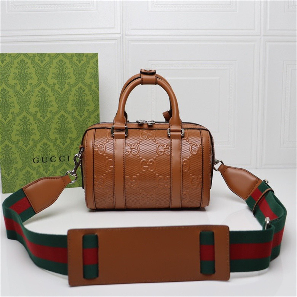 GUCCI JUMBO GG MINI DUFFLE BAG BROWN 8.6 x 5.9 x 4.9 - Image 6