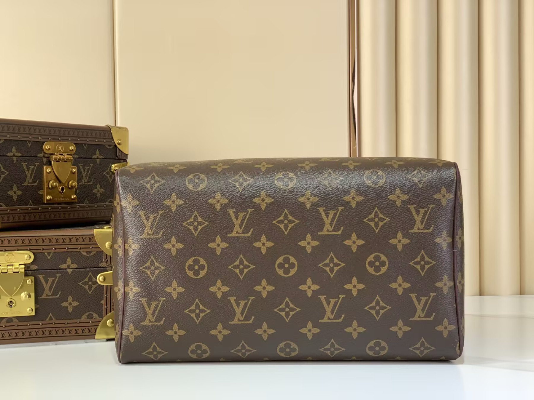 Louis Vuitton Speedy 30 Soft Celebration Monogram Handbag M28379 30x21x17cm - Image 5