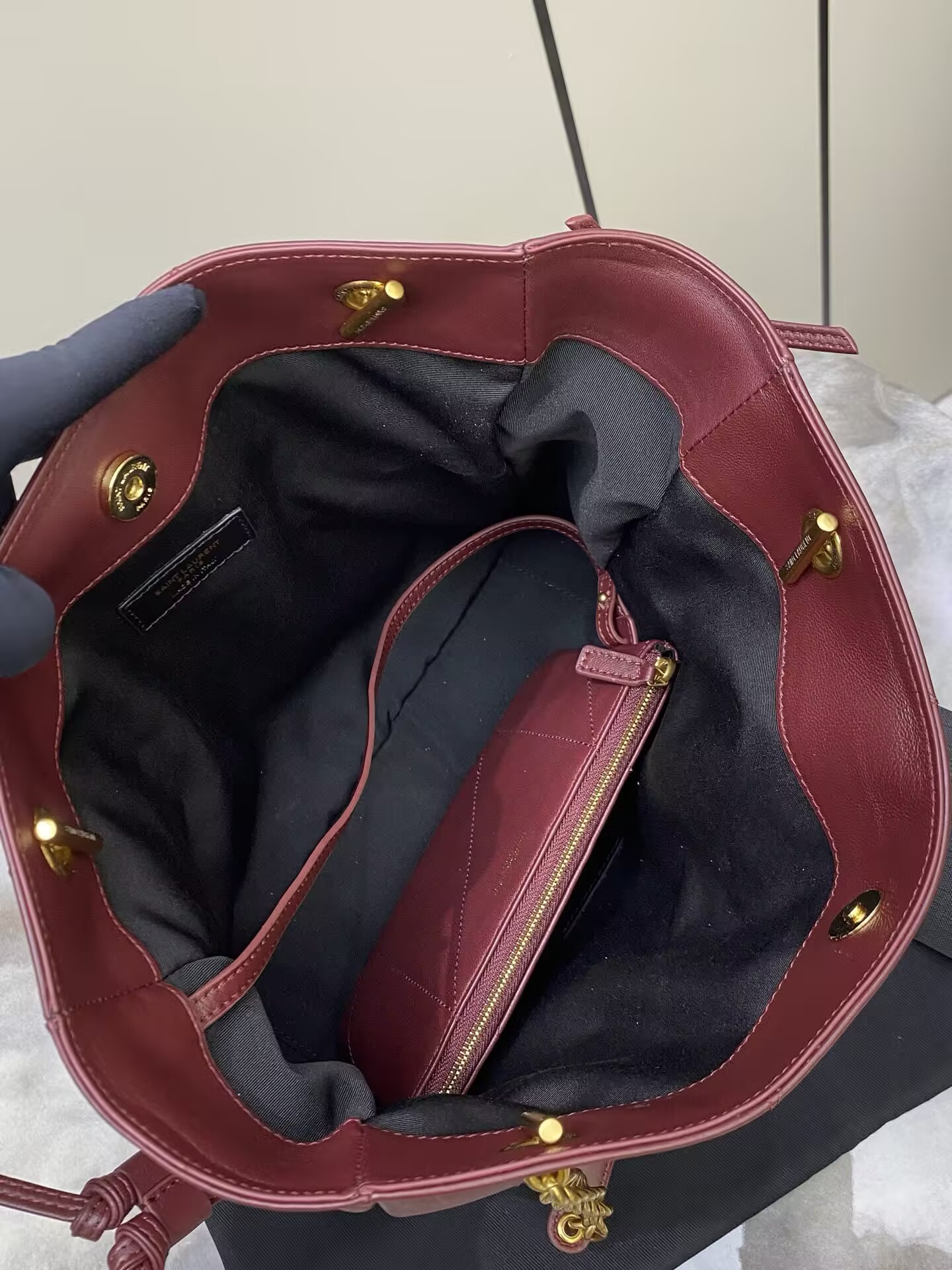 YSL JAMIE SHOPPING SMALL IN LAMBSKIN 28x29x8cm - Image 5