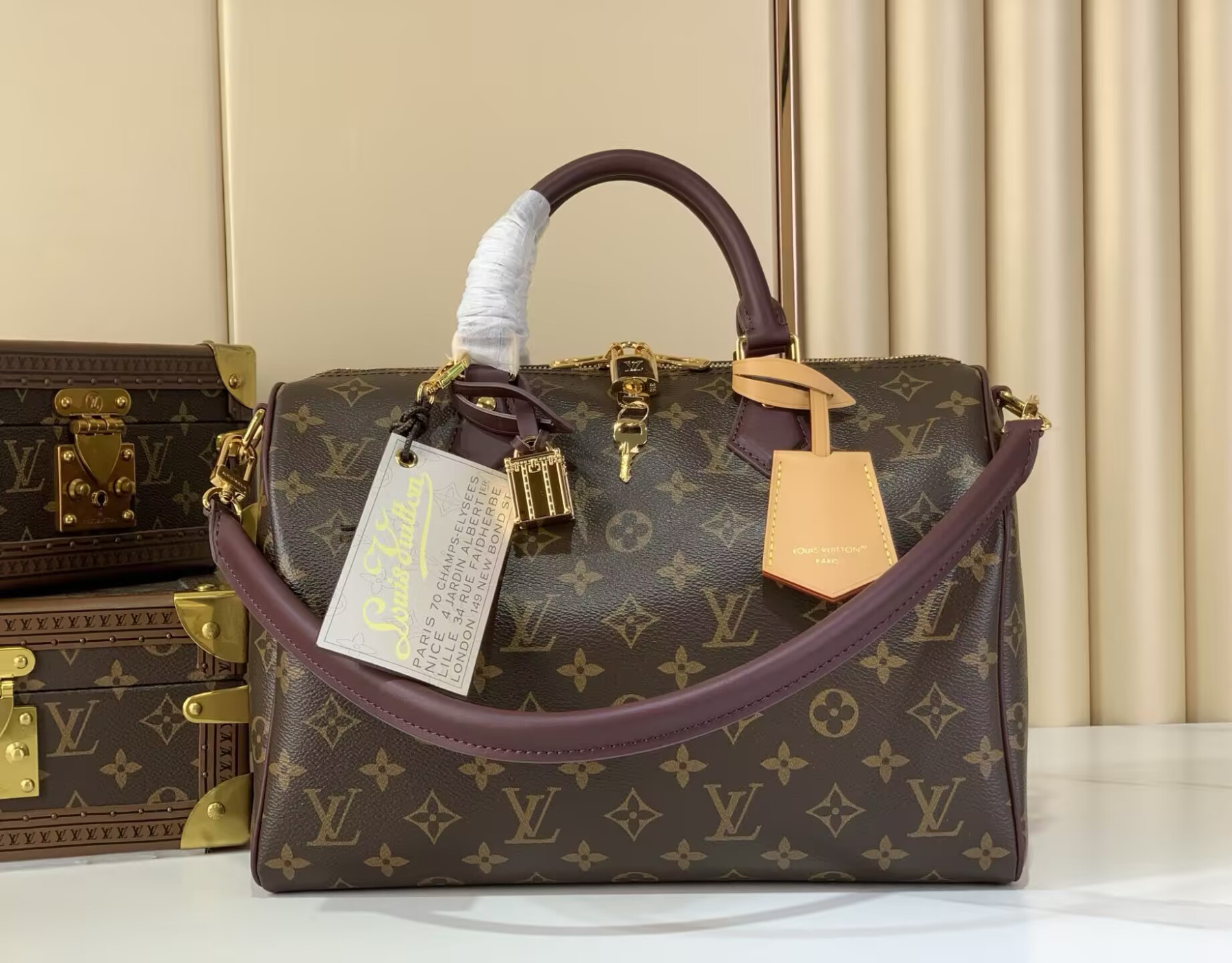 Louis Vuitton Speedy 30 Soft Celebration Monogram Handbag M28379 30x21x17cm - Image 2