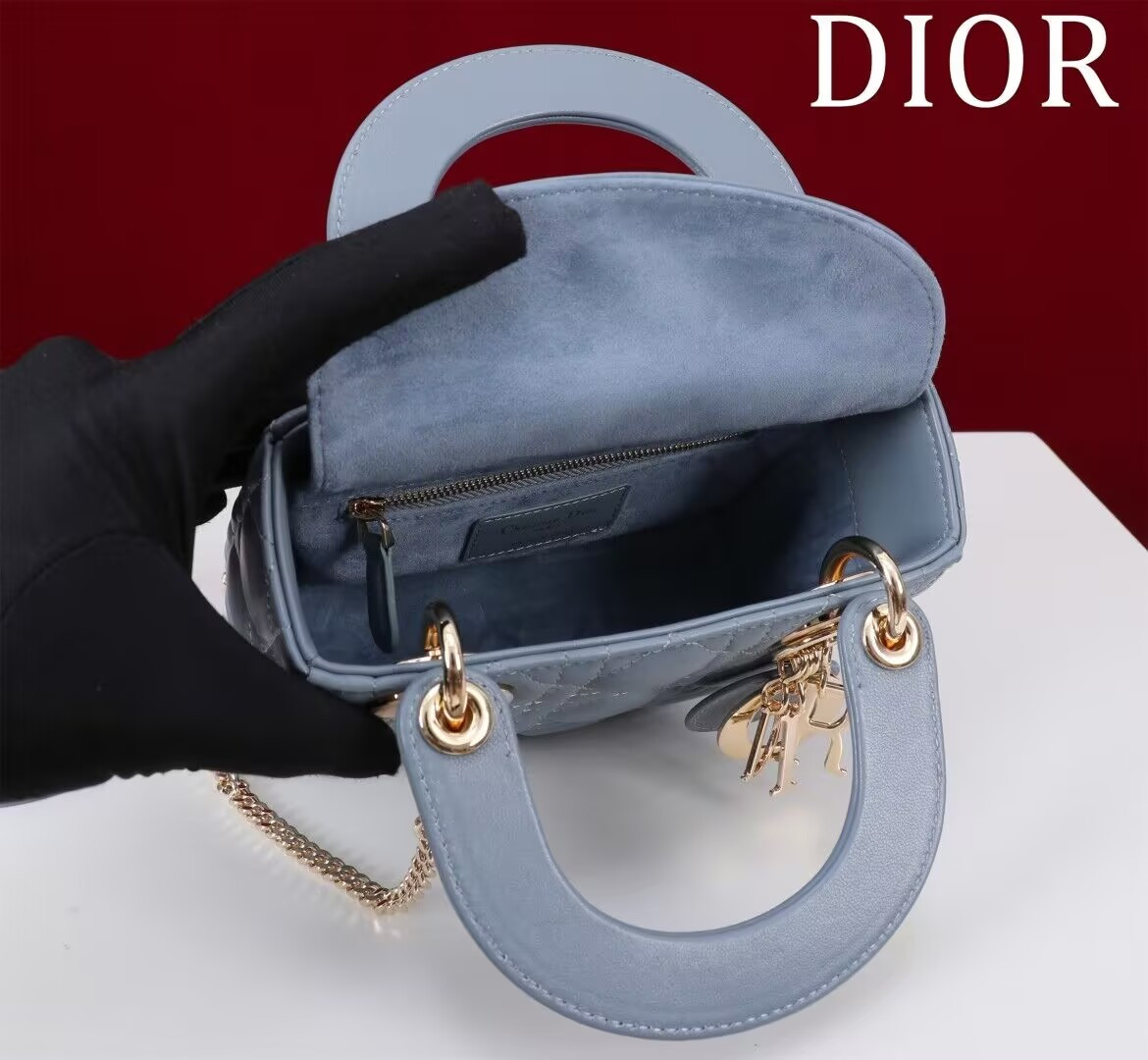 Dior Mini Lady Bag 17x7x15cm - Image 6