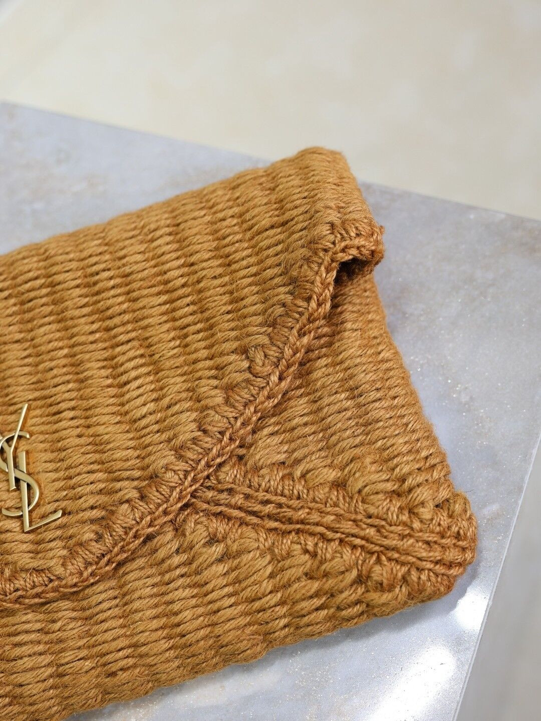 YSL CASSANDRE Large Envelope Pouch in Rope 29.5x18x4.5cm - Image 9