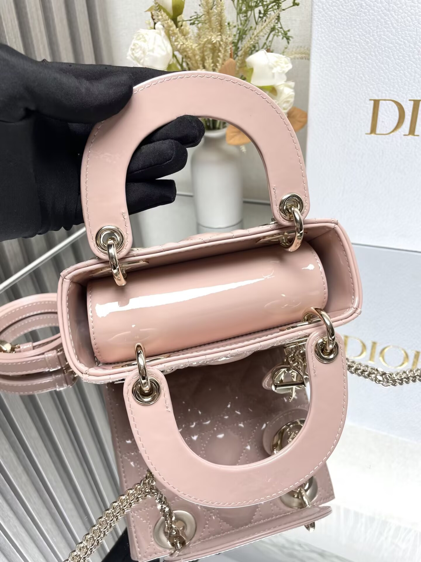 MINI LADY DIOR DIORAMOUR BAG 17x15x7cm - Image 6