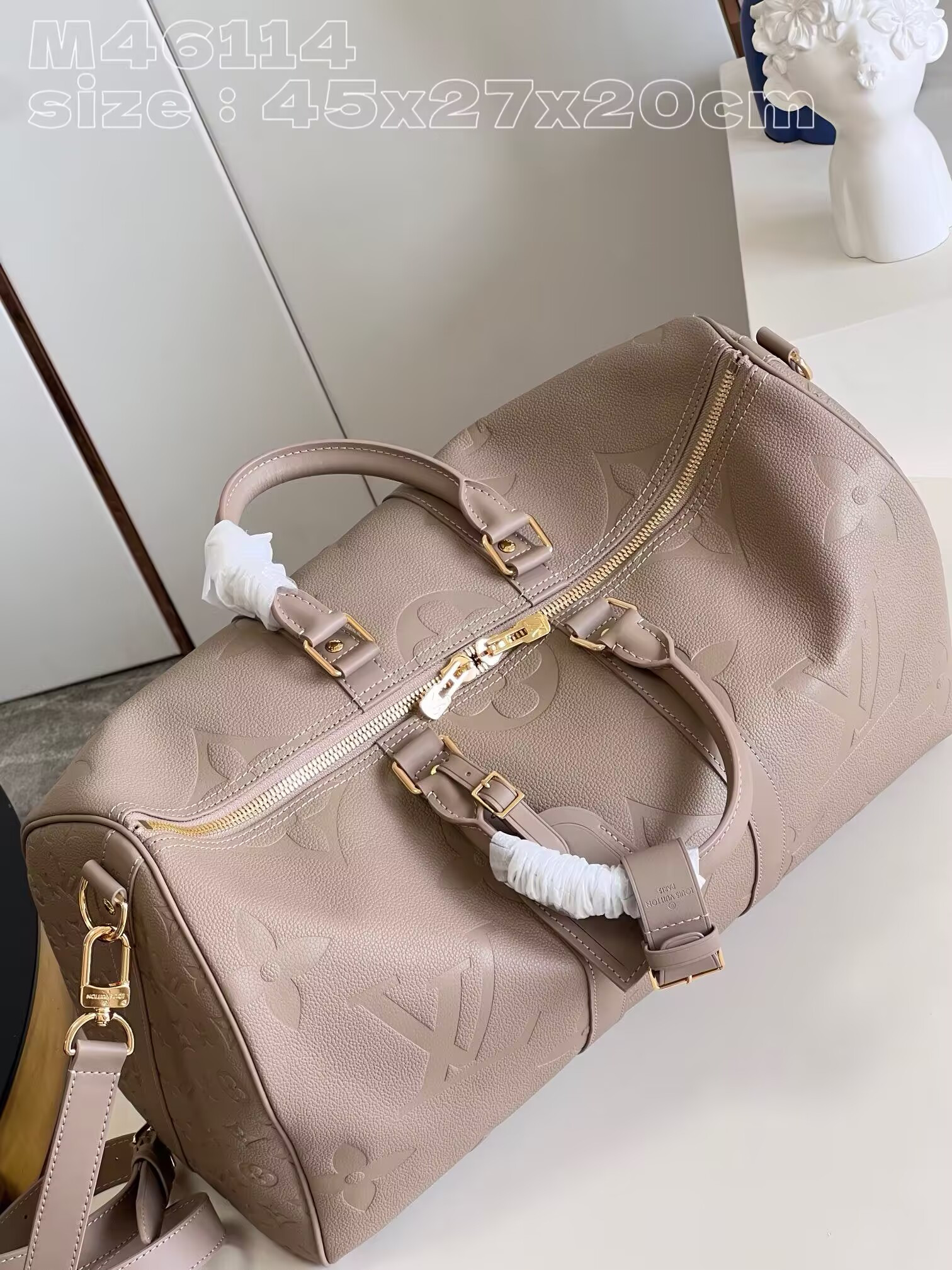 LV KEEPALL Bandoulière 45 Travel Bag M46114 27x20x45cm - Image 6