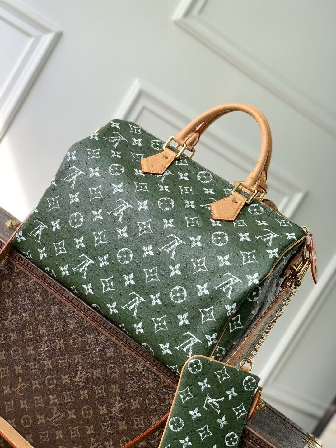LV Speedy P9 Bandoulière 40 N88228 40x26x23cm - Image 3