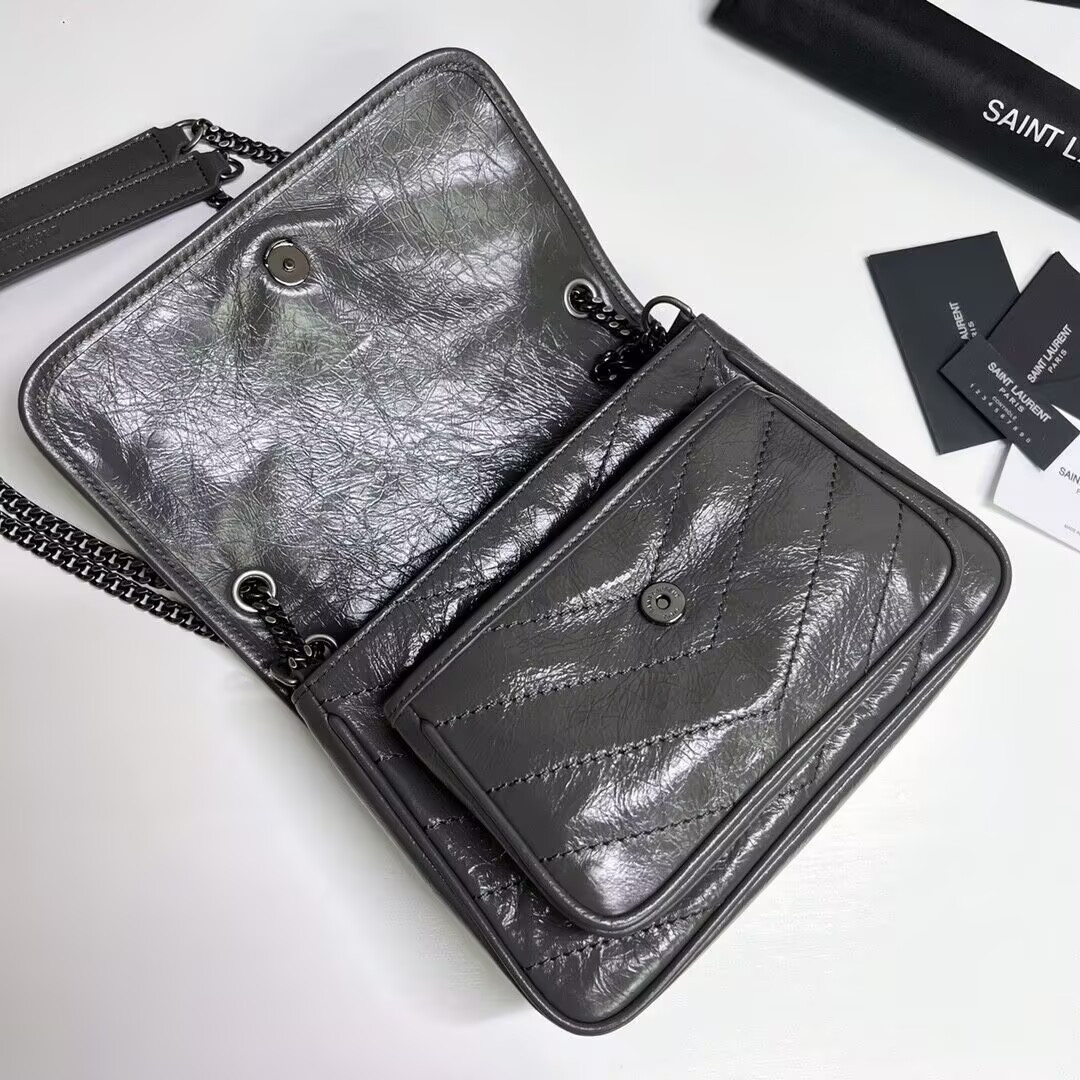 YSL NIKI BABY IN VINTAGE LEATHER 21x16x7.5cm - Image 4