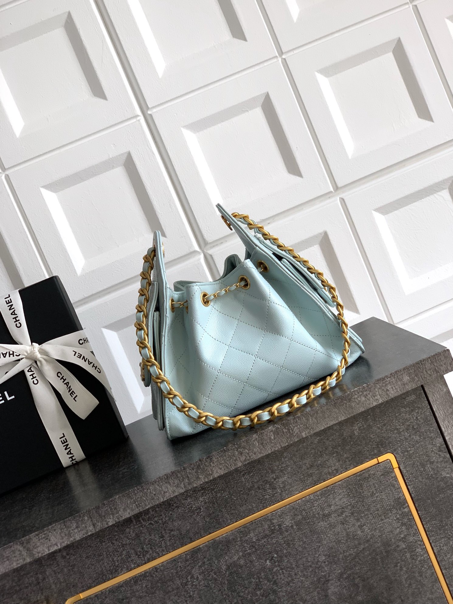 CHANEL 25 MINI HOBO BAG GRAINED CALFSKIN AS5631 B1 (22x20x12.5cm) - Image 4