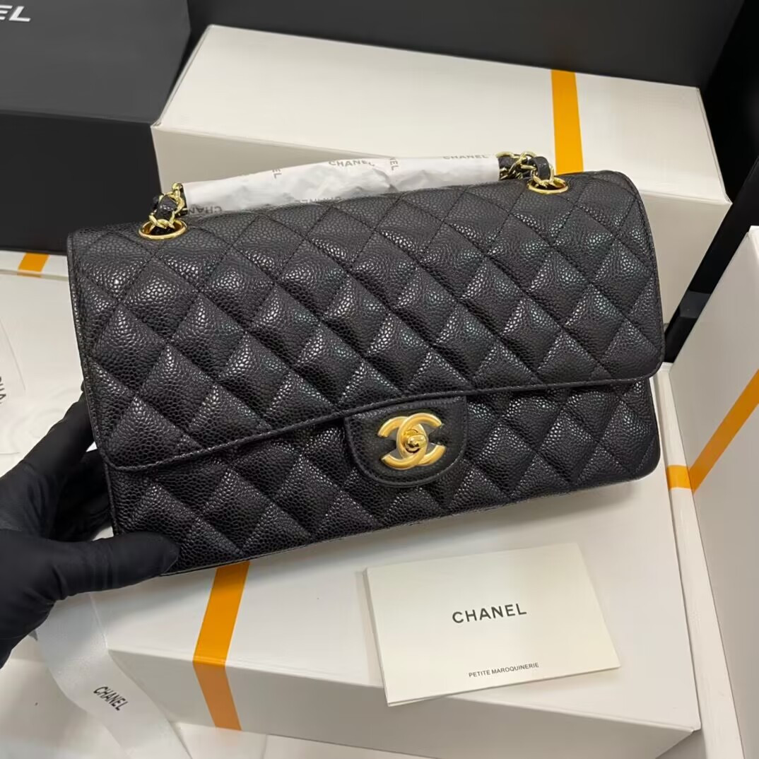 CHANEL CLASSIC HANDBAG GRAINED CALFSKIN 6 × 9.9 × 2.5 in - Image 2